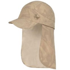 Czapka z daszkiem dla dorosłych Buff Pack Sahara Cap. Brązowe czapki z daszkiem Buff, bez wzorów, z elastanu, sportowe. Za 239.99 zł.