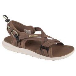 Sandały Columbia Sandal 1889551252 brązowe. Brązowe sandały bez wzorów, z gumy, bez obcasa, bez zapięcia. Za 366.10 zł.
