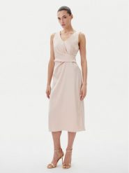 Rinascimento Sukienka koktajlowa CFC0122928003 Różowy Regular Fit. Czerwone sukienki Rinascimento, xs, bez wzorów, z syntetyku, wizytowe, bez kołnierzyka, bez ramiączek. Za 279.99 zł.