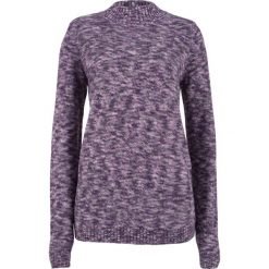 Sweter ze stójką bonprix ciemny lila - szary melanż. Swetry marki INESIS. Za 69.99 zł.
