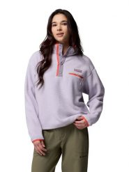 Columbia Bluza polarowa "Helvetia II" w kolorze lawendowym rozmiar: XL. Różowe bluzy bez kaptura Columbia, xl, bez wzorów, z polaru. Za 126.75 zł.