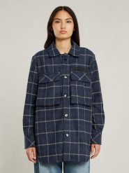 G-Star Koszula w kolorze granatowym rozmiar: M. Niebieskie koszule G-Star, m, bez wzorów, z bawełny, retro, bez kołnierzyka, bez ramiączek. Za 272.95 zł.