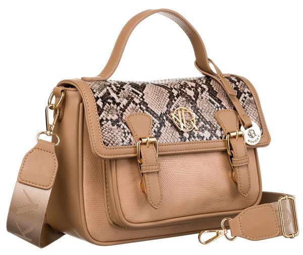 Kuferek damski Rovicky R-TOR-ALE-5 beżowy. Brązowe torebki klasyczne ROVICKY, z aplikacjami, ze skóry ekologicznej, zdobione, bez dodatków. Za 76.99 zł.