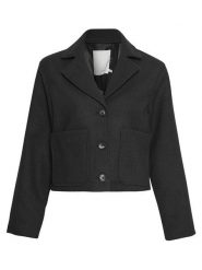 MOSS COPENHAGEN Kurtka przejściowa "Boone Josia" w kolorze czarnym rozmiar: M/L. Czarne kurtki Moss Copenhagen, l, bez wzorów, z wełny, bez kaptura. Za 233.33 zł.