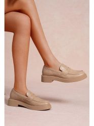 Foreverfolie Mokasyny w kolorze beżowym rozmiar: 41. Brązowe mokasyny Foreverfolie, bez wzorów. Za 108.99 zł.