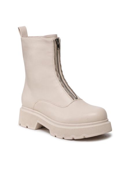 DeeZee Botki WS5956-02 Beżowy. Brązowe botki DeeZee, bez wzorów, ze skóry, bez obcasa, na płaskiej podeszwie, bez zapięcia. Za 129.99 zł.