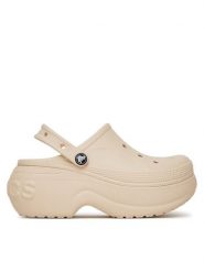 Crocs Klapki C-BELLA CLOG 210062-11S Beżowy. Brązowe klapki Crocs, bez wzorów, z tworzywa sztucznego, bez obcasa, bez zapięcia. Za 219.99 zł.
