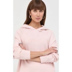 Twinset bluza bawełniana damska kolor różowy z kapturem z aplikacją. Czerwone bluzy Twinset, l, z aplikacjami, z bawełny, bez ramiączek, z kapturem. Za 709.99 zł.