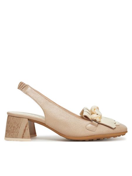 Hispanitas Czółenka Hanoi HV253945 Brązowy. Brązowe czółenka Hispanitas, bez wzorów, ze skóry, bez obcasa, bez zapięcia. Za 319.99 zł.