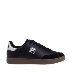 Buty damskie Fila Courtbay czarne FFW0477 83036. Czarne buty treningowe Fila, bez wzorów, z gumy, bez zapięcia, trekkingowe. Za 195.99 zł.