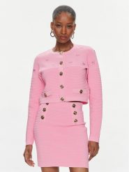 Pinko Kardigan Ciliegio 102881 A1LK Różowy Regular Fit. Czerwone swetry Pinko, m, bez wzorów, z syntetyku, bez ramiączek. Za 719.99 zł.