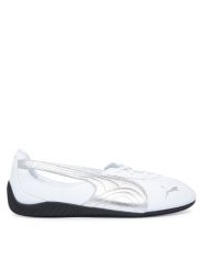 Puma Baleriny Speedcat Ballet Nova Metallic Wns 408342 01 Biały. Białe baleriny Puma, bez wzorów, ze skóry, bez obcasa, bez zapięcia. Za 399.99 zł.