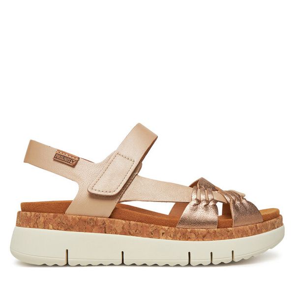 Sandały Pikolinos. Żółte sandały Pikolinos, bez wzorów, bez obcasa, na płaskiej podeszwie, bez zapięcia. Za 449.99 zł.