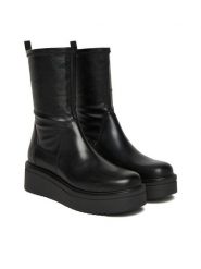 Vagabond Shoemakers Botki Tara 6046-002-20 Czarny. Czarne botki Vagabond Shoemakers, bez wzorów, ze skóry, bez obcasa, na koturnie, bez zapięcia. Za 649.99 zł.