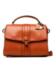Guess Torebka w kolorze jasnobrązowym - 23 x 18 x 9 cm rozmiar: onesize. Brązowe torebki klasyczne Guess, z aplikacjami, z materiału, przez ramię, bez dodatków. Za 397.17 zł.