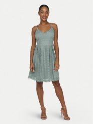 ONLY Sukienka letnia Helena 15204799 Zielony Regular Fit. Zielone sukienki ONLY, bez wzorów, z bawełny, bez kołnierzyka, bez ramiączek. Za 139.99 zł.