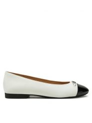 MICHAEL Michael Kors Baleriny Rebecca Flex Ballet 40F4RBFP1L Biały. Białe baleriny MICHAEL Michael Kors, bez wzorów, ze skóry, bez obcasa, bez zapięcia. Za 349.99 zł.