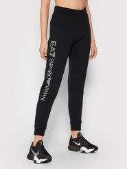 EA7 Emporio Armani Spodnie dresowe 8NTP85 TJCQZ 0203 Czarny Regular Fit. Czarne spodnie dresowe EA7 Emporio Armani, bez wzorów, z bawełny. Za 229.99 zł.
