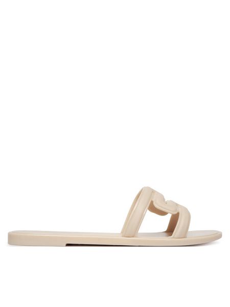 Melissa Klapki M Slide Ad 36148 Beżowy. Brązowe klapki Melissa, bez wzorów, z tworzywa sztucznego, bez obcasa, bez zapięcia. Za 248.99 zł.