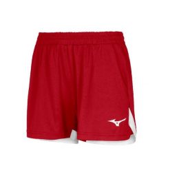 Szorty damskie Mizuno Classic. Czerwone szorty Mizuno, bez wzorów, sportowe. W wyprzedaży za 70.25 zł.