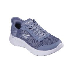 Buty do chodzenia damskie Skechers Blu Go Walk. Niebieskie buty sportowe lifestyle Skechers, bez wzorów, z materiału, bez zapięcia, trekkingowe. W wyprzedaży za 328.65 zł.