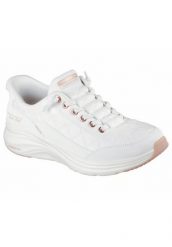 Buty SKECHERS CONTOUR FOAM GOLDEN HOUR Biały. Białe buty do biegania Skechers, bez wzorów, z materiału, bez zapięcia, do biegania. Za 349.99 zł.
