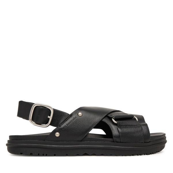 Sandały EMU Australia. Czarne sandały Emu Australia, bez wzorów, bez obcasa, na płaskiej podeszwie, bez zapięcia. Za 469.99 zł.