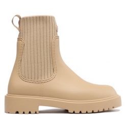 Botki Unisa. Brązowe botki Unisa, bez wzorów, bez obcasa, na płaskiej podeszwie, bez zapięcia. Za 269.99 zł.