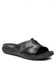 Go Soft Klapki WI16-5702-03 Czarny. Czarne klapki GO SOFT, bez wzorów, ze skóry, bez obcasa, bez zapięcia. Za 149.99 zł.