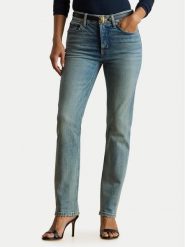 LAUREN RALPH LAUREN Jeansy 200P03646001 Niebieski Straight Fit. Niebieskie jeansy Lauren Ralph Lauren, bez wzorów, z bawełny. Za 769.99 zł.