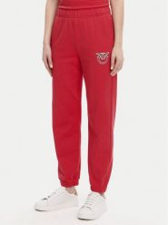 PINKO Spodnie dresowe Plumcake 104790 A2G8 Czerwony Regular Fit. Czerwone spodnie dresowe Pinko, bez wzorów, z bawełny. Za 609.99 zł.
