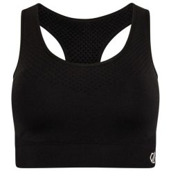 Damski top Dare2B Dont Sweat It czarny. Czarne biustonosze sportowe Dare 2b, bez wzorów, z elastanu, na fitness i siłownię. W wyprzedaży za 84.99 zł.