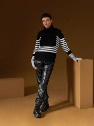 Rodier Sweter kaszmirowy w kolorze biało-czarnym rozmiar: S. Białe swetry Rodier, s, bez wzorów, z kaszmiru, bez ramiączek. Za 869.99 zł.