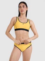 4F Góra od bikini damska - żółta XL. Żółte bikini 4f, bez wzorów, z elastanu, eleganckie. W wyprzedaży za 49.99 zł.