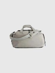 Torba treningowa na siłownię z kieszenią na buty unisex szara 4F ONE-SIZE. Szare torby sportowe 4f, bez wzorów, z materiału, na ramię. Za 149.99 zł.