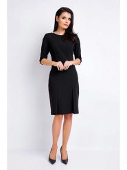 Awama Sukienka w kolorze czarnym rozmiar: L. Czarne sukienki Awama, l, bez wzorów, bez kołnierzyka, bez ramiączek, midi. Za 96.83 zł.