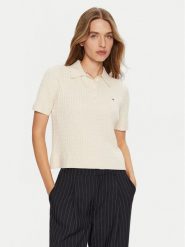 Tommy Hilfiger Sweter WW0WW43957 Écru Regular Fit. Swetry Tommy Hilfiger, xxl, bez wzorów, z bawełny, bez ramiączek. Za 359.99 zł.