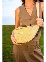 Maison héritage PARIS Skórzana saszetka "Rachel Paille" w kolorze beżowym - 35 x 18 x 15 cm rozmiar: onesize. Brązowe nerki i saszetki maison héritage PARIS, bez wzorów, z materiału, sportowe, bez dodatków. Za 304.99 zł.