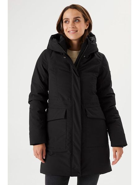 Garcia Parka w kolorze czarnym rozmiar: L. Czarne płaszcze Garcia, l, z aplikacjami, bez kaptura. Za 472.45 zł.