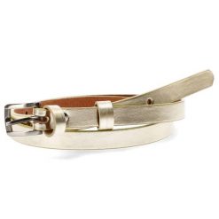 Złoty Elegancki Pasek Damski Armodo. Żółte paski Armodo, bez wzorów, eleganckie. Za 62.99 zł.