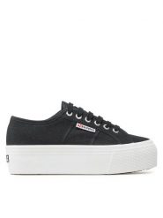 Superga Tenisówki 2790 Platform S9111LW Czarny. Czarne trampki Superga, bez wzorów, z materiału, bez zapięcia. Za 199.99 zł.