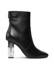 Liu Jo Botki Jennifer 01 SF3043 P0102 Czarny. Czarne botki Liu Jo, bez wzorów, ze skóry, bez obcasa, na słupku, bez zapięcia. Za 819.99 zł.