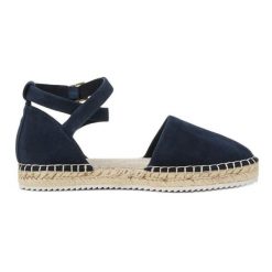 Marc O\'Polo Sandały Marc O'Polo W 10415613801305 890 niebieskie. Niebieskie sandały bez wzorów, z gumy, eleganckie, bez obcasa, bez zapięcia. Za 569.07 zł.