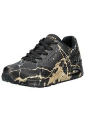 Buty do chodzenia damskie Skechers Street Uno. Czarne buty treningowe Skechers, bez wzorów, z materiału, bez zapięcia, trekkingowe. Za 422.00 zł.