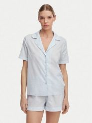 Guess Piżama O6GX00 WN011 Niebieski jasny Regular Fit. Niebieskie piżamy Guess, m, z aplikacjami, z bawełny, bez kołnierzyka, bez ramiączek. Za 394.99 zł.