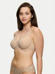 Triumph Biustonosz z fiszbiną Amourette 10210670 Beżowy. Brązowe biustonosze Triumph, bez wzorów, z syntetyku. Za 108.00 zł.