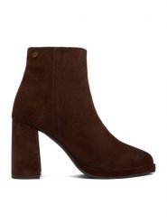 Beverly Hills Polo Club Botki CEO-WI44-LAUREN-02 Brązowy. Brązowe botki Beverly Hills Polo Club, bez wzorów, ze skóry, bez obcasa, na słupku, bez zapięcia. Za 309.99 zł.