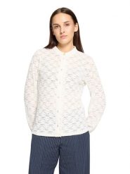 CARTOON Bluzka w kolorze białym rozmiar: 42. Białe bluzki Cartoon, bez wzorów, z koronki, bez kołnierzyka, bez ramiączek. Za 130.99 zł.