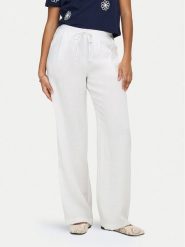 ONLY Spodnie materiałowe Lita 15370273 Biały Relaxed Fit. Białe spodnie materiałowe ONLY, bez wzorów, z materiału. Za 169.99 zł.