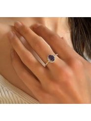 Les Petites Précieuses Srebrny pierścionek z kamieniami szlachetnymi rozmiar: 56. Szare pierścionki Les Petites Précieuses, z cyrkonią, srebrne. Za 130.99 zł.